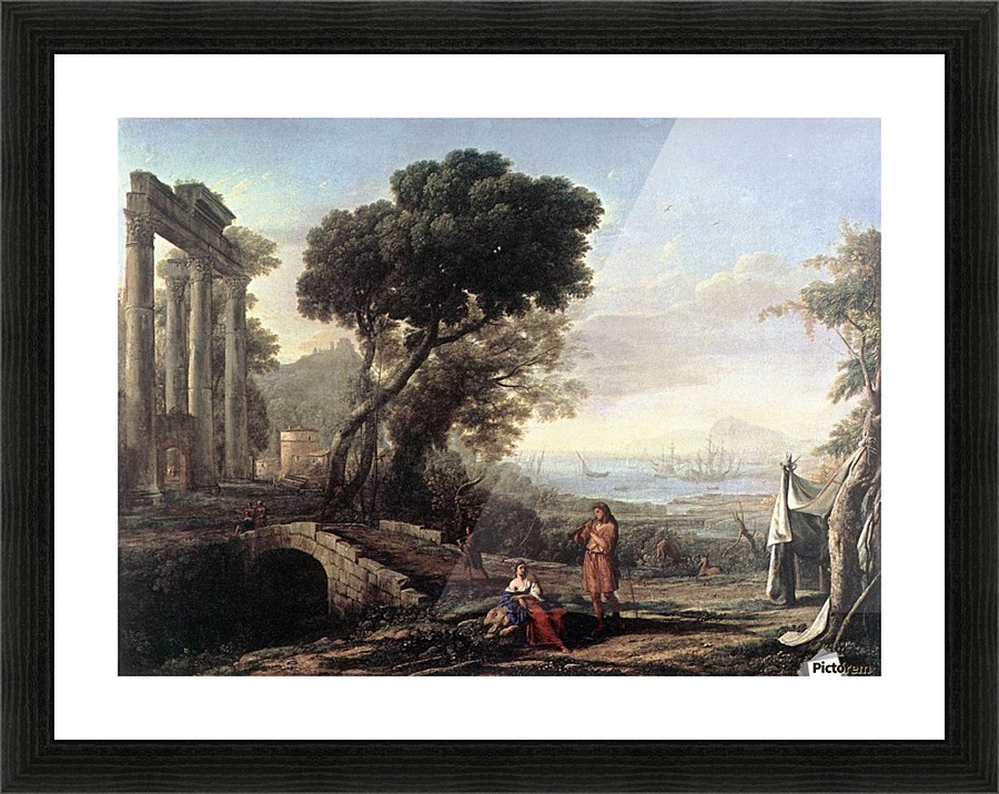 Embarquement de la reine de Saba Picture Frame print