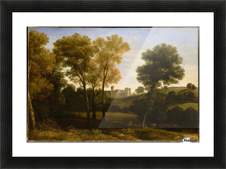 View with trees Picture Frame print