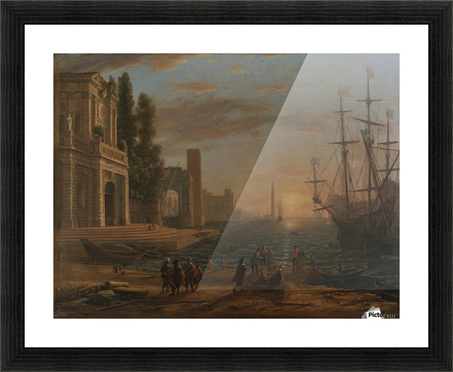A Seaport Picture Frame print