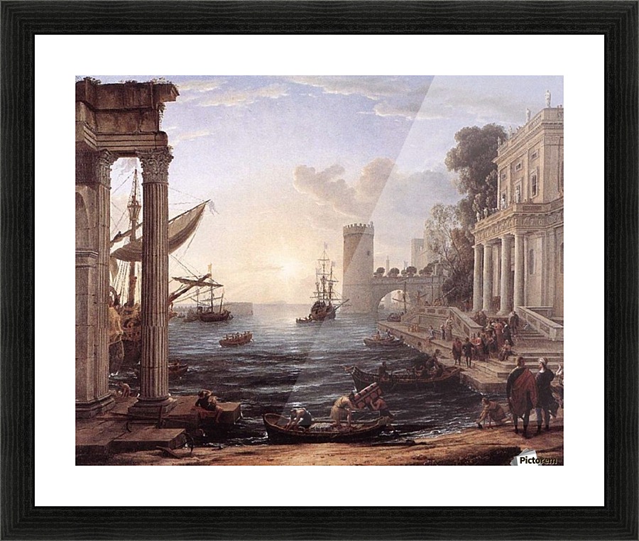 Seaport Embarkation Queen Sheba Picture Frame print