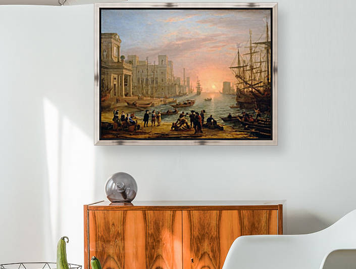 Seaport at sunset (1639) by Claude Lorrain