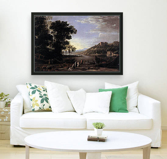 Paysage avec marchands by Claude Lorrain