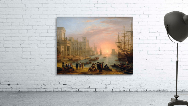 Seaport at sunset (1639) Wall Preview