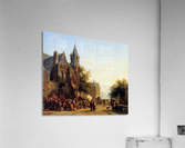 City view with figures Acrylic Print