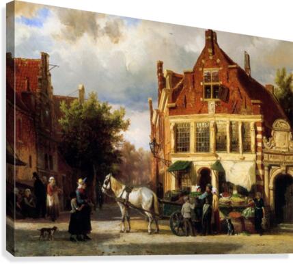 Street scene Sun Canvas Print