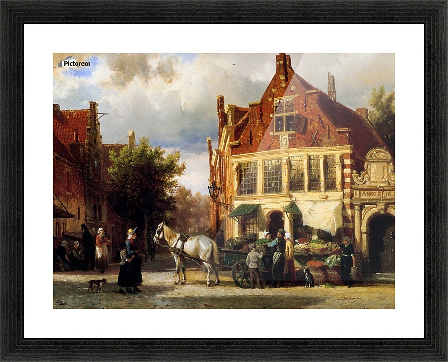 Street scene Sun Picture Frame print