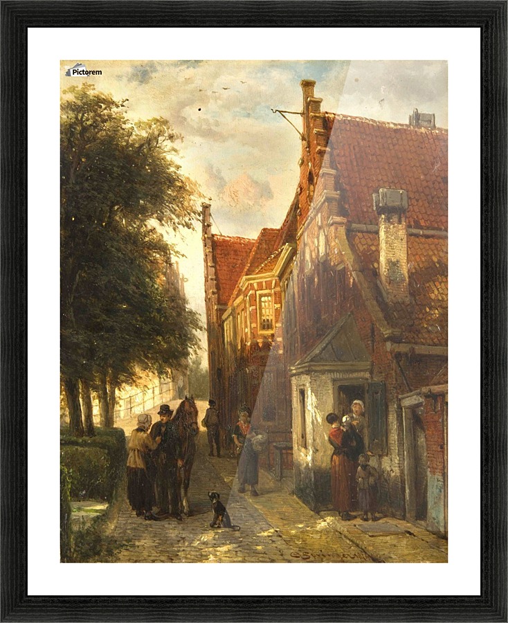 Outside the house Picture Frame print