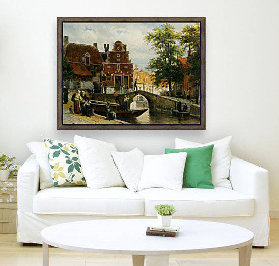 A View of Franeker with the Zakkend Ragershuisje by Cornelis Springer