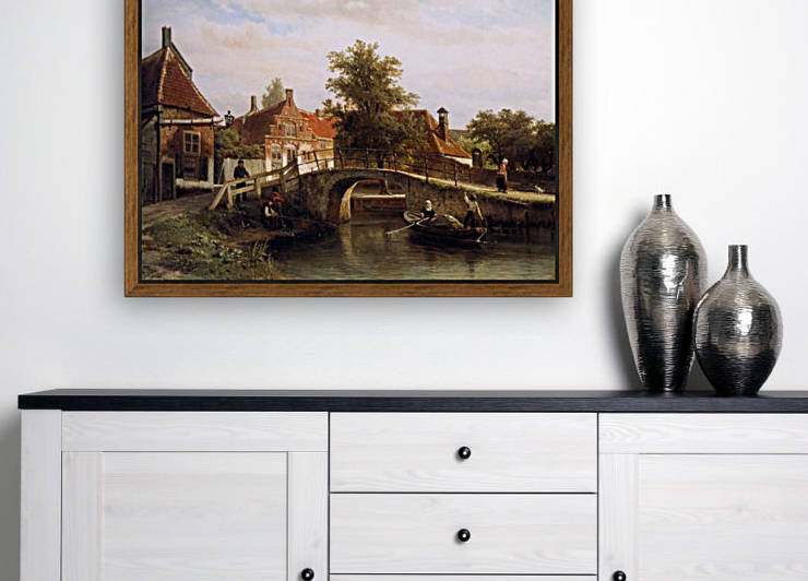 Along The Canal by Cornelis Springer