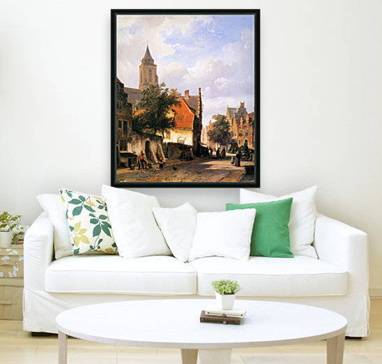 Church in Zaltbommel by Cornelis Springer