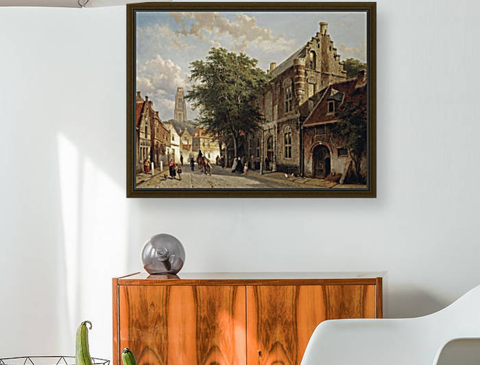 The house of Maarten van Rossum in Zaltbommel by Cornelis Springer