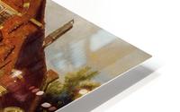Street scene Sun HD Metal print