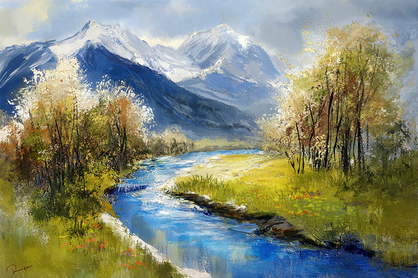 A Spring Scene Digital Download