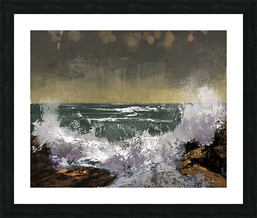 Sea Against Stone Picture Frame print