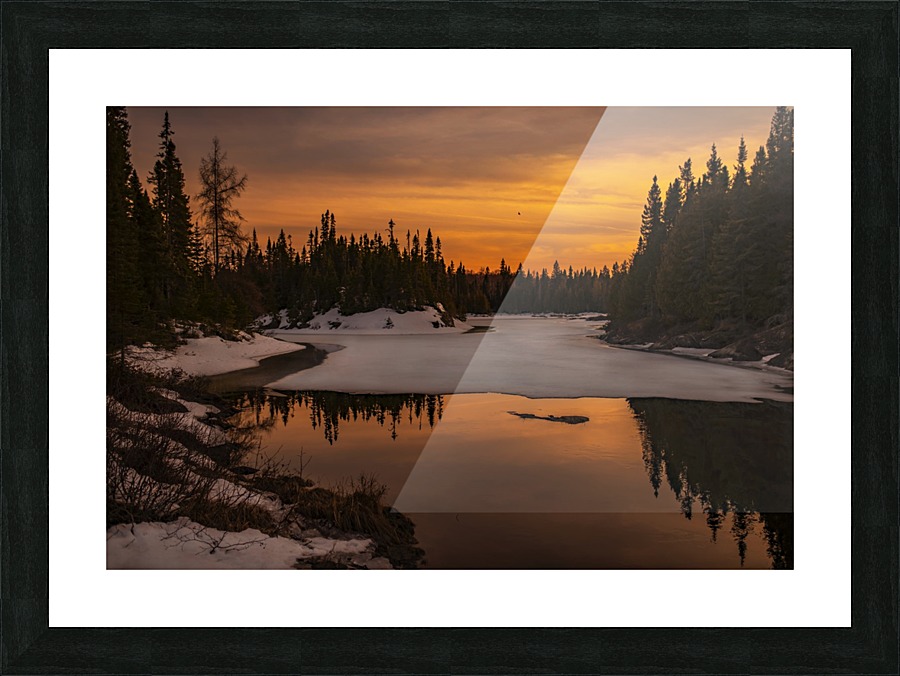 Golden sunset  Picture Frame print