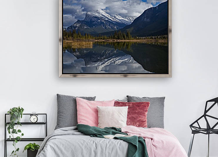 Mt. Rundle mirrors by Robert R  Grove
