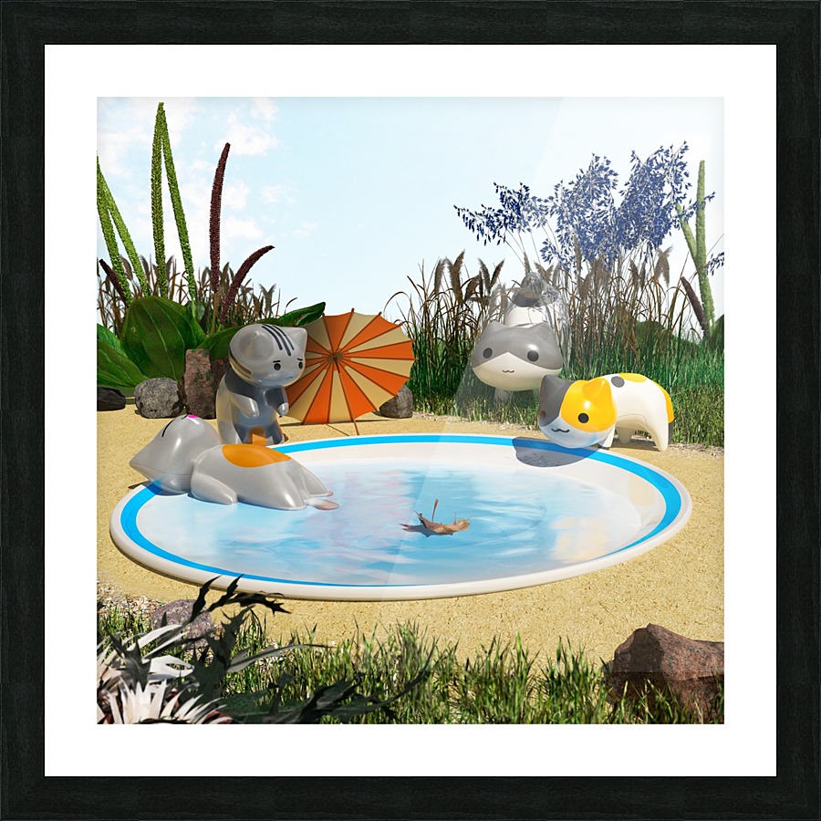 Funny kittens 2 Picture Frame print