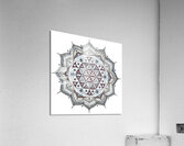 Onyx Waves Mandala Acrylic Print