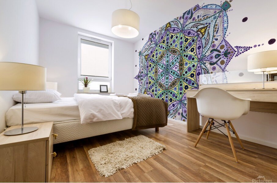 Universal Life Force Mandala Mural print