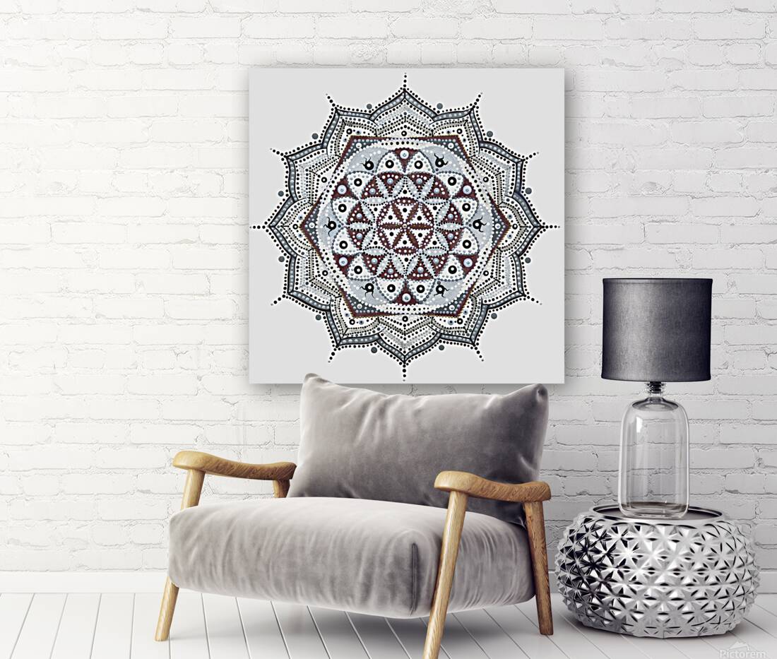 Onyx Waves Mandala Reproduction