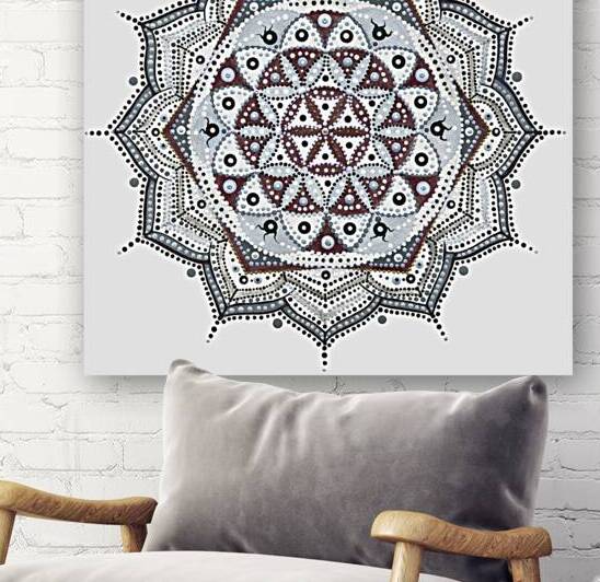 Onyx Waves Mandala by Svetlana Aurora Mandala Art