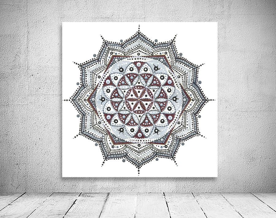 Onyx Waves Mandala Wall Preview