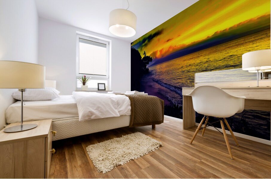 Maui Sunset Mural print