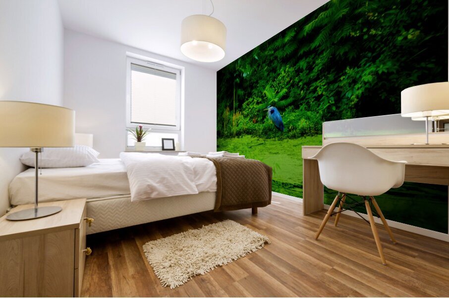 Blue Heron Mural print