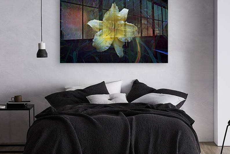 Yellow Iris after Morning Shower by UpThereAgain Photography