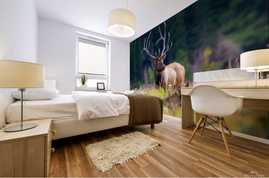 Watching over the Herd Mural print