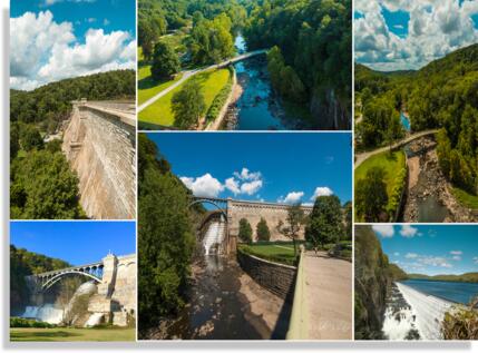 Croton Dam Collage Canvas Print