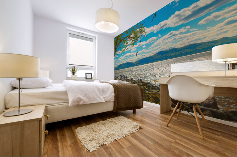 Windswept Hudson River Scene Mural print