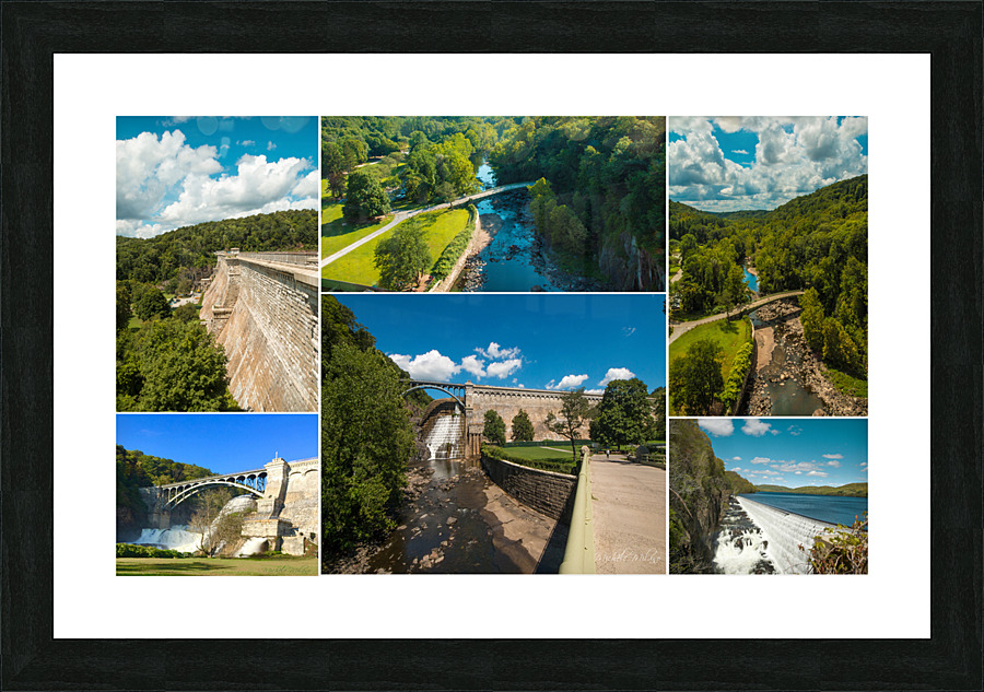 Croton Dam Collage Picture Frame print