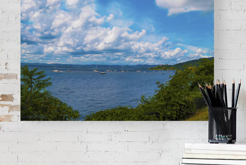 Scenic Hudson River View of Croton-on-Hudson  by Michele Milano Arts