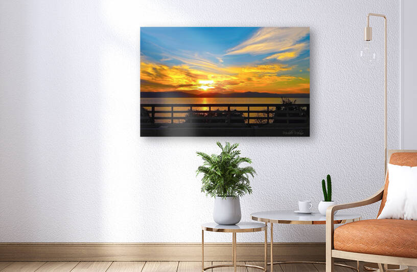 Evening Sunset at Croton on Hudson New York by Michele Milano Arts