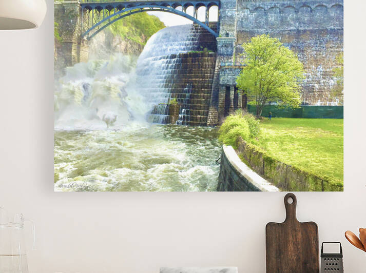 CROTON DAM WILD WATER FALL by Michele Milano Arts