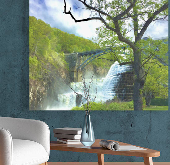Cloudy Day at the Croton Dam by Michele Milano Arts