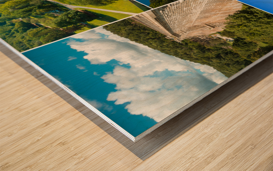 Croton Dam Collage Wood print