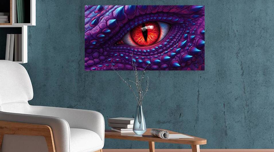 Dragons Gaze: The Flame of Fury in Its Eye by saber Studio