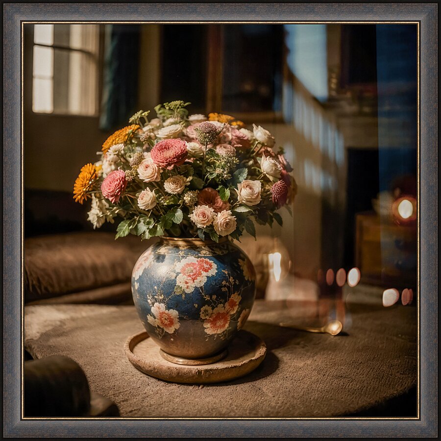 Rustic Blooms I Picture Frame print