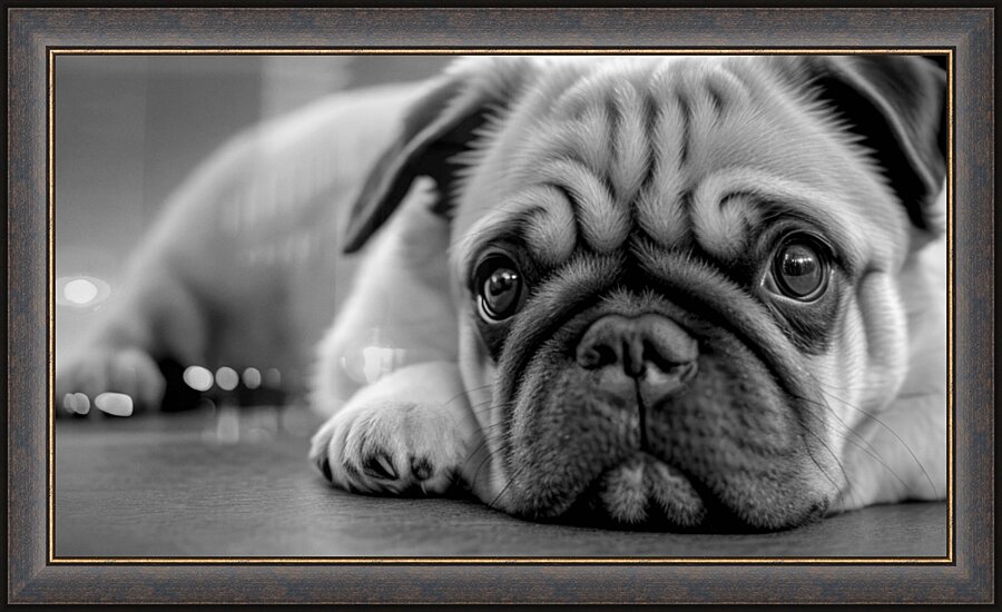 Lazy Pup Picture Frame print