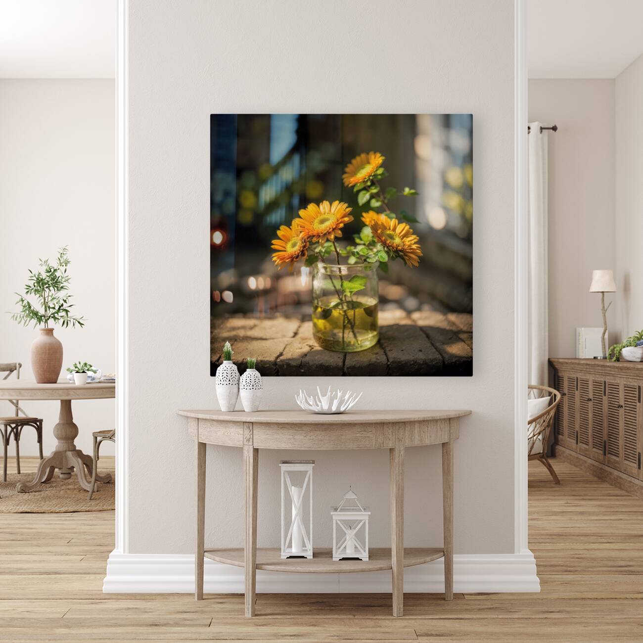 Rustic Blooms V Reproduction