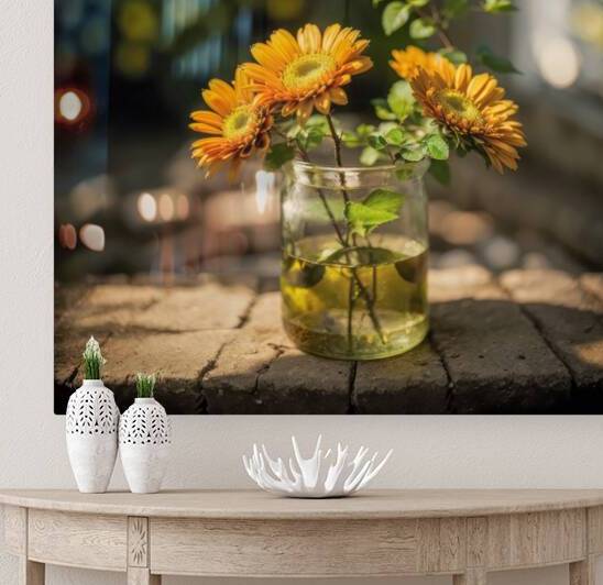Rustic Blooms V Reproduction