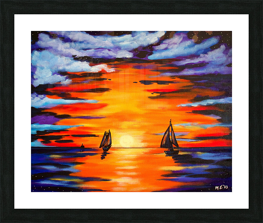 Basking in the Sunset Picture Frame print