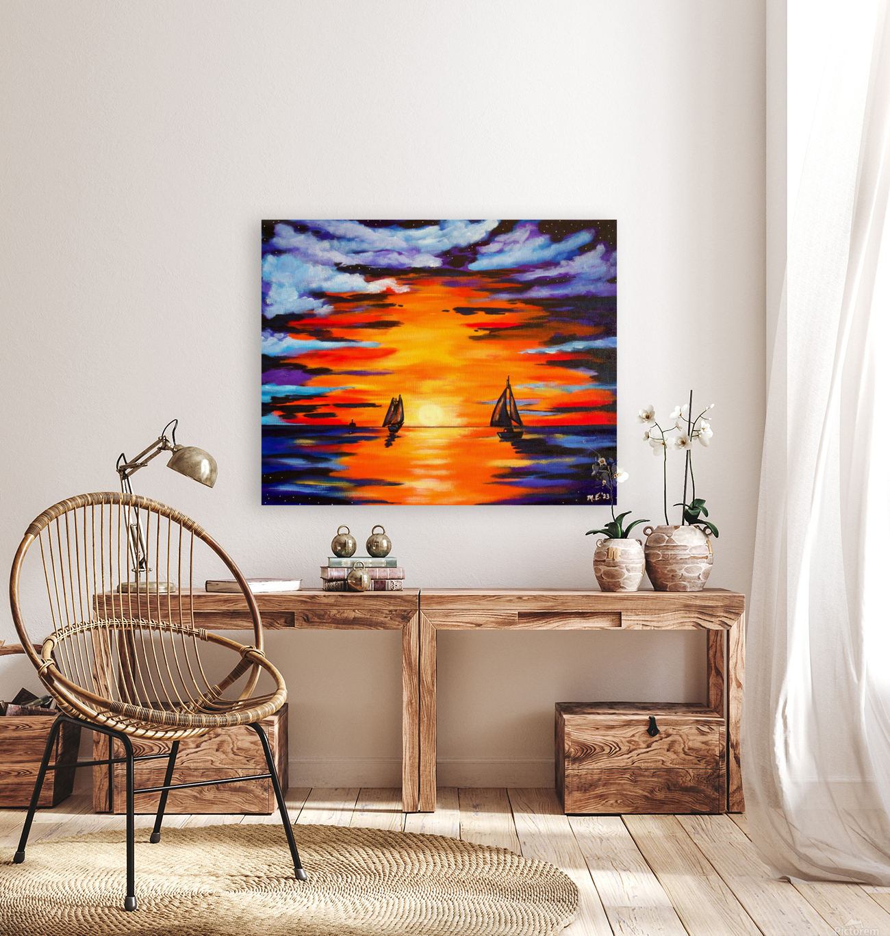 Basking in the Sunset Reproduction