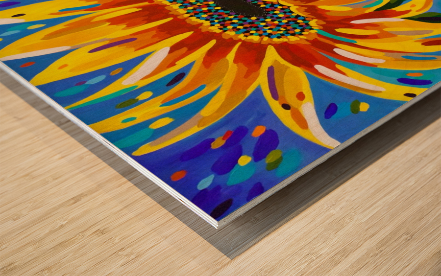 Sunflower of Optimism Wood print