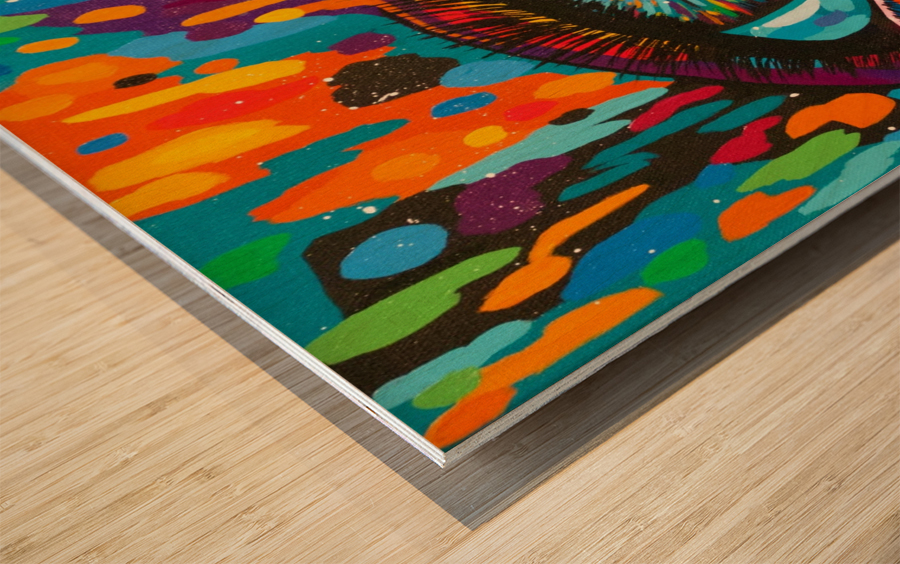 Technicolor Wood print