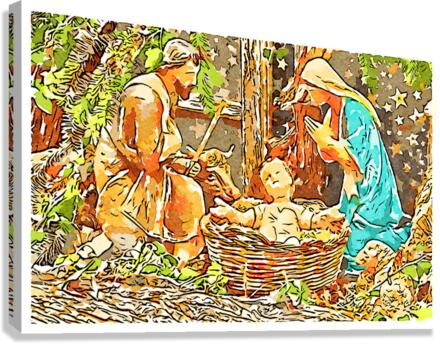 Christmas Nativity Scene  Canvas Print