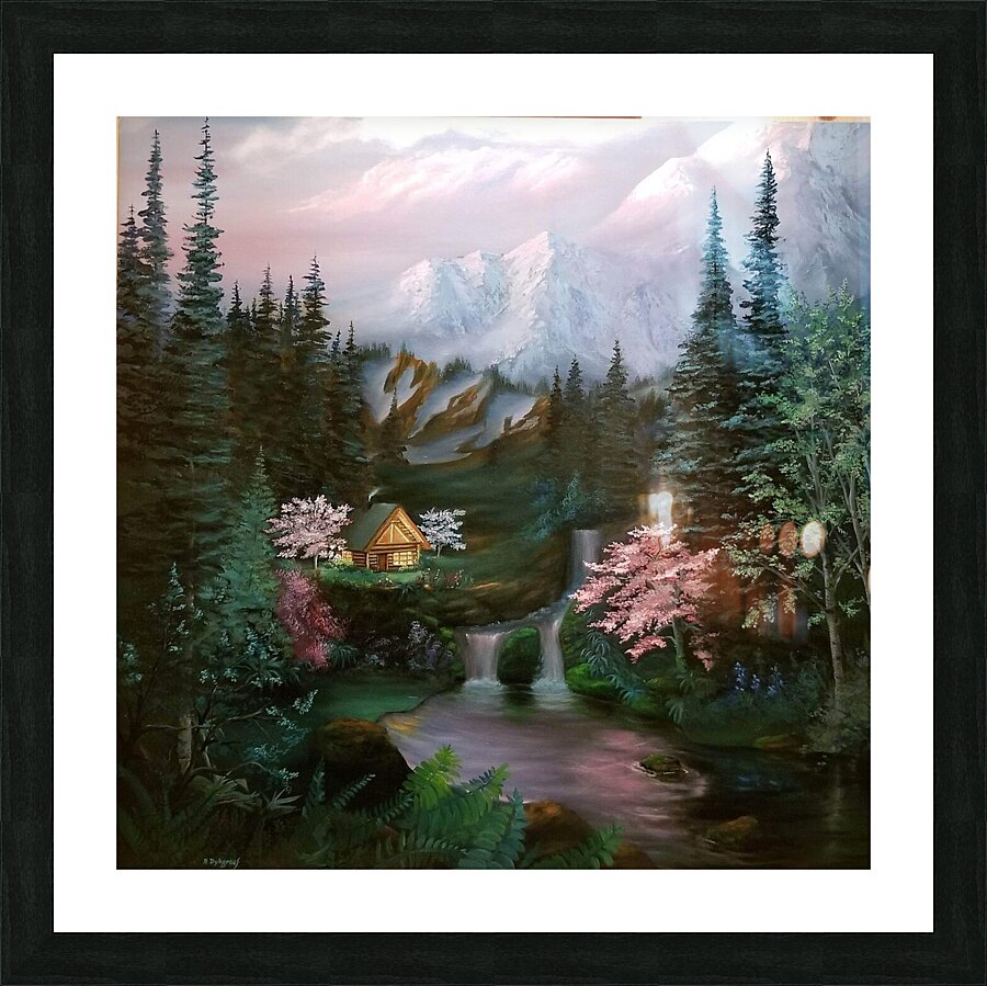 Spring At The Cabin  Picture Frame print