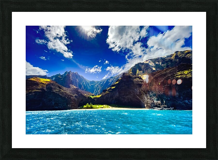 Mist over Napali Picture Frame print
